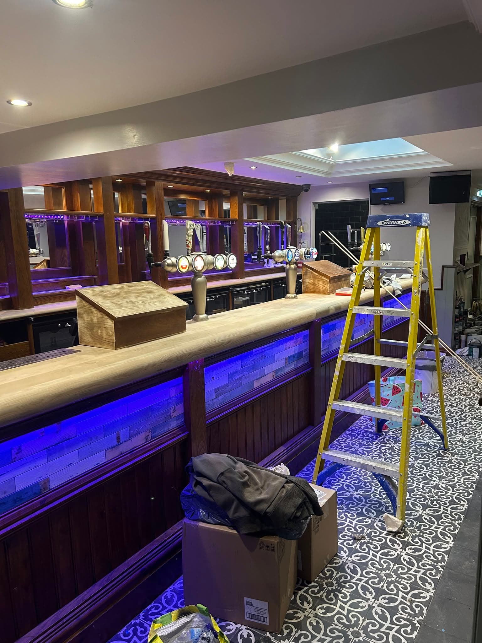 Bar area prior to launch